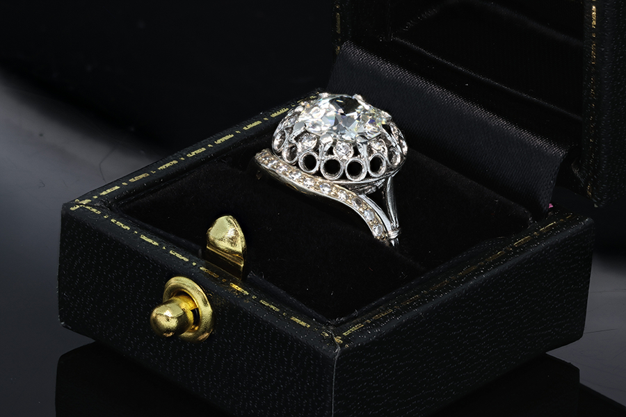 Platinum Engagement Ring ~ Toscana Design cut down - Hatton Garden Jeweller