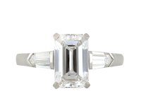 Golconda type IIa diamond flanked solitaire ring hatton garden