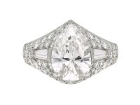 Bulgari diamond cluster ring, Italian, circa 1963. Hatton Garden