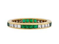 Oscar Heyman emerald and diamond full eternity band hatton garden