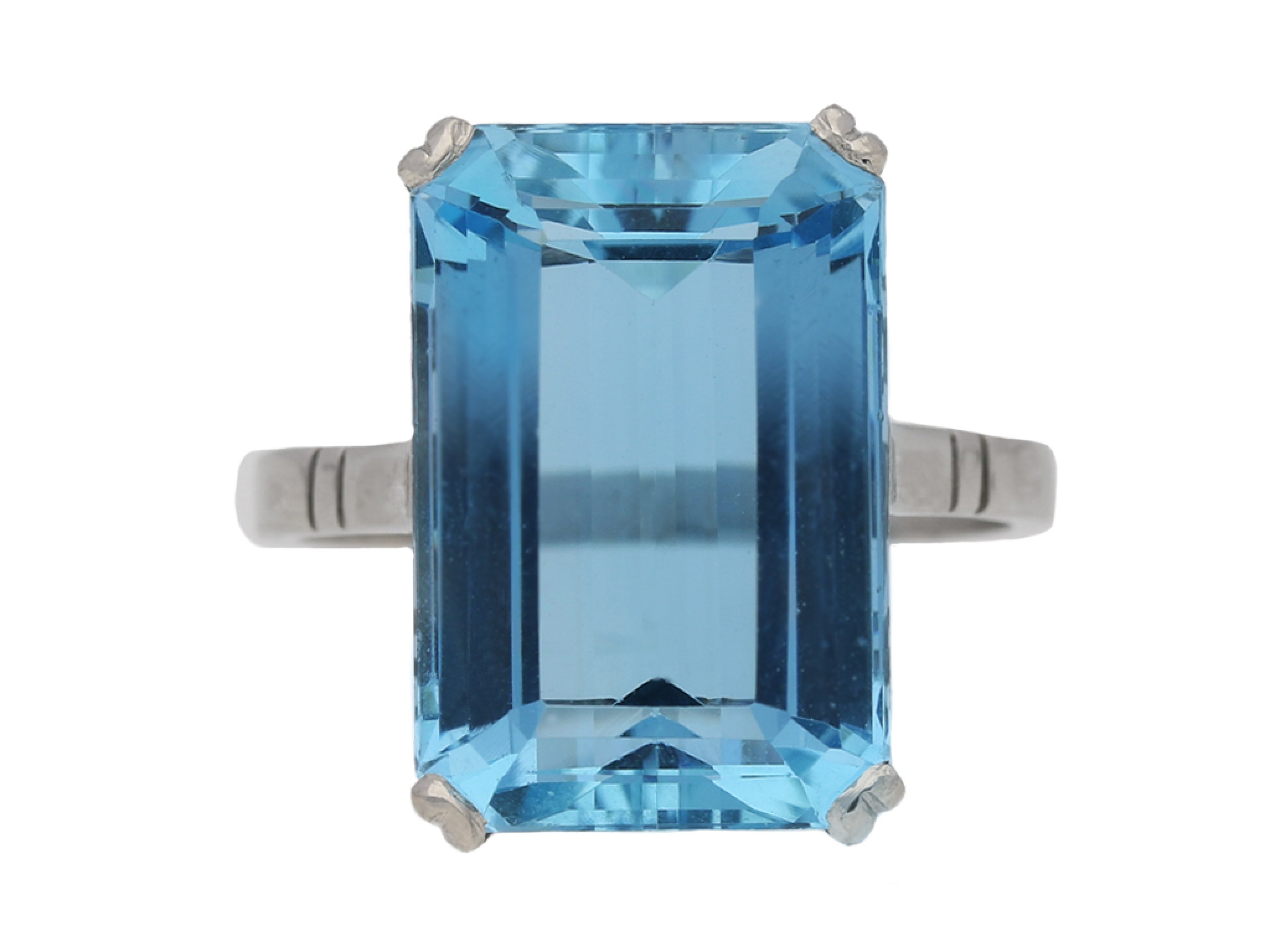 Art Deco solitaire aquamarine ring, circa 193 | Ref 21850