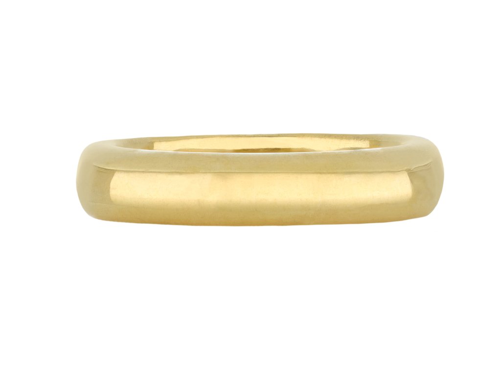 Yellow gold wedding band, English, 1872.