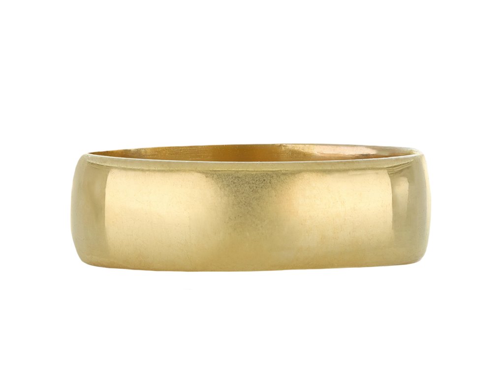 Yellow gold wedding band, English, 1916