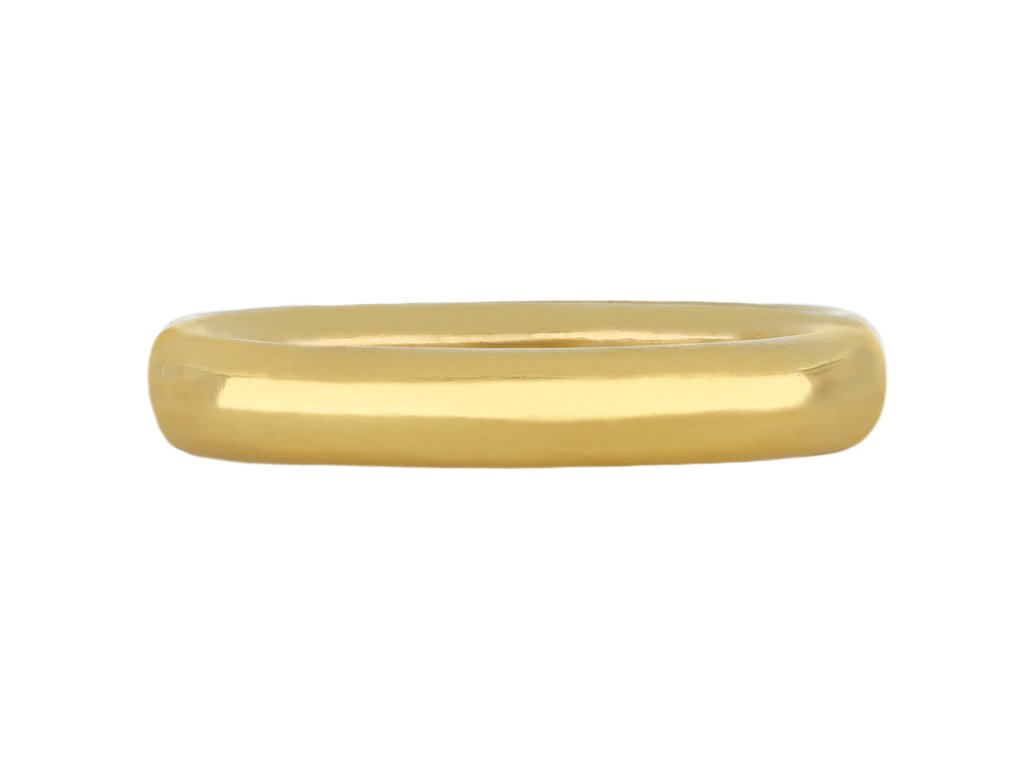 Yellow gold wedding band, English, 1920. 