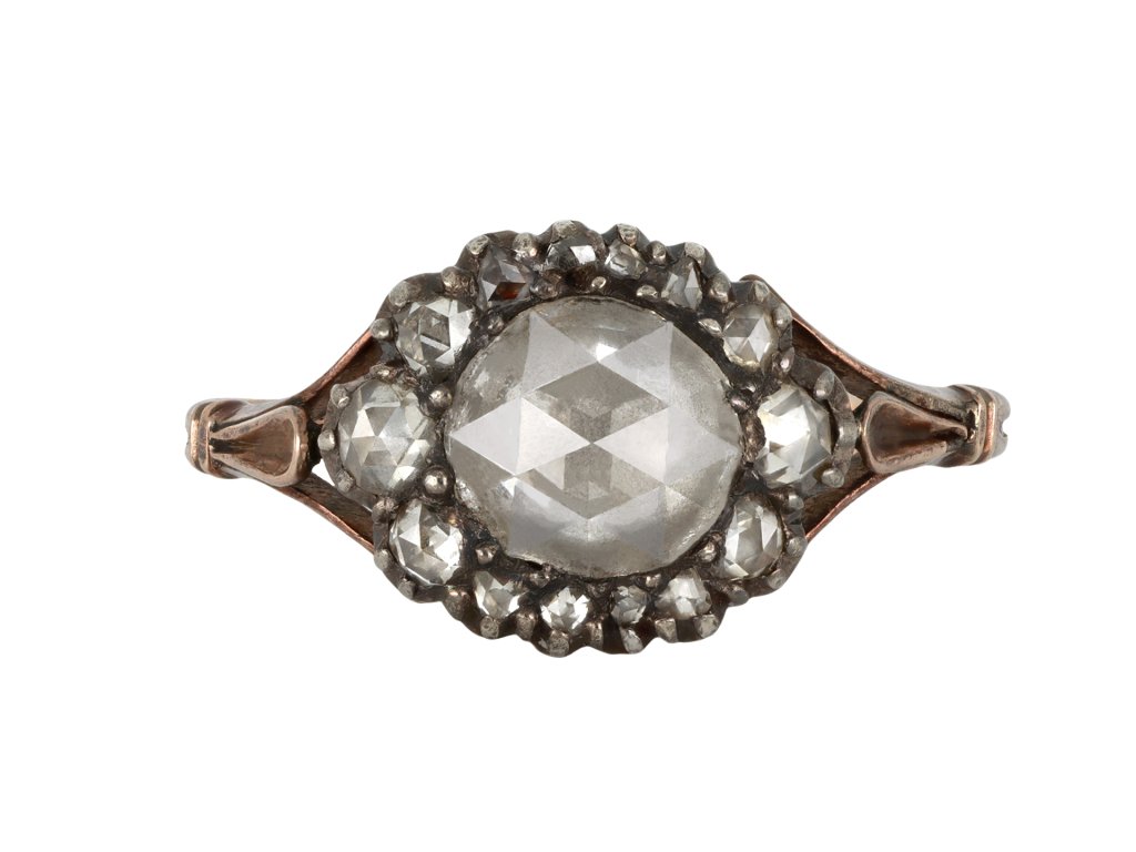 Georgian diamond cluster ring, circa 1800