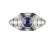 Art Deco sapphire and diamond ring, circa 1920.