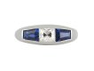 Art Deco diamond and sapphire ring, circa 1935.