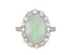 Opal and diamond cluster ring, circa 1920.Opal and diamond cluster ring, circa 1920.