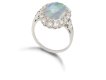 Opal and diamond cluster ring, circa 1920.