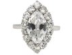 Vintage marquise diamond cluster ring, French, circa 1950.