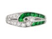 Vintage emerald diamond ring Oscar Heyman Brothers hatton garden.