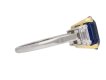 front view Vintage sapphire diamond ring berganza hatton garden