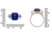 front view Vintage sapphire diamond ring berganza hatton garden