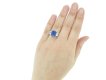 front view Vintage sapphire diamond ring berganza hatton garden