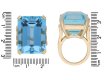 Vintage aquamarine cocktail ring berganza hatton garden