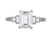 Art Deco Step Cut Diamond Ring, circa 1930. Hatton Garden