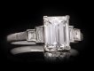 Art Deco Step Cut Diamond Ring, circa 1930. Hatton Garden