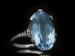 Aquamarine and diamond ring, circa 1920. Hatton Garden