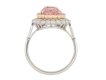 Padparadscha Ceylon sapphire diamond cluster ring hatton garden