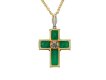 Colombian emerald diamond cross pendant, circa 1970 hatton garden