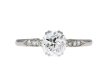 Old mine diamond flanked solitaire ring. hatton garden