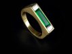 Vintage emerald and diamond ring, circa 1980.