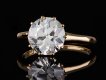 Old cut diamond solitaire ring, circa 1970. hatton garden