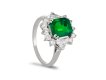 Colombian emerald and diamond cluster ring, French, hatton garden