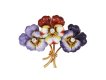 Diamond Enamel Pansy Brooch, circa 1915.