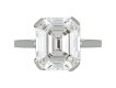 Emerald cut diamond solitaire diamond ring. hatton garden