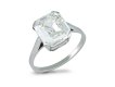 Emerald cut diamond solitaire diamond ring. hatton garden