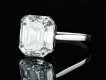 Emerald cut diamond solitaire diamond ring. hatton garden