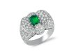 Colombian emerald and diamond cocktail ring. hatton garden