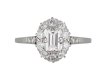 Diamond coronet cluster ring by Gustav Dahlgren, Swedish, 1936 hatton garden