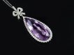 Amethyst and diamond pendant, circa 1910. 