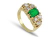 Colombian emerald and diamond carved ring, English, circa 1890.