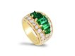 Emerald and diamond cluster ring, Italian, circa 1965. hatton garden