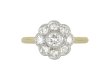 Edwardian diamond coronet cluster ring, circa 1910.