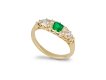 Emerald and diamond carved ring, circa 1890. hatton garden