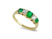 Victorian emerald and diamond five stone ring, circa 1890. hatton garden