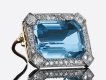 Aquamarine and diamond brooch, circa 1915. hatton garden