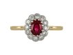 Ruby and diamond coronet cluster ring, circa 1960. hatton garden