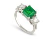 Colombian emerald and diamond ring, American, circa 1960.