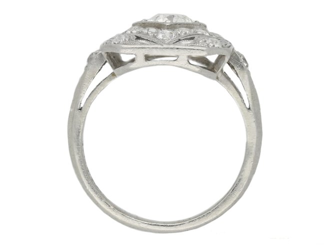 Art Deco diamond cluster ring berganza hatton garden