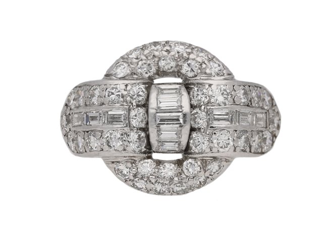 front art deco diamond ring berganza hatton garden