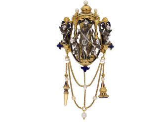 Saint Cecelia chatelaine pendant by Froment-Meurice, French, circa 1850. 