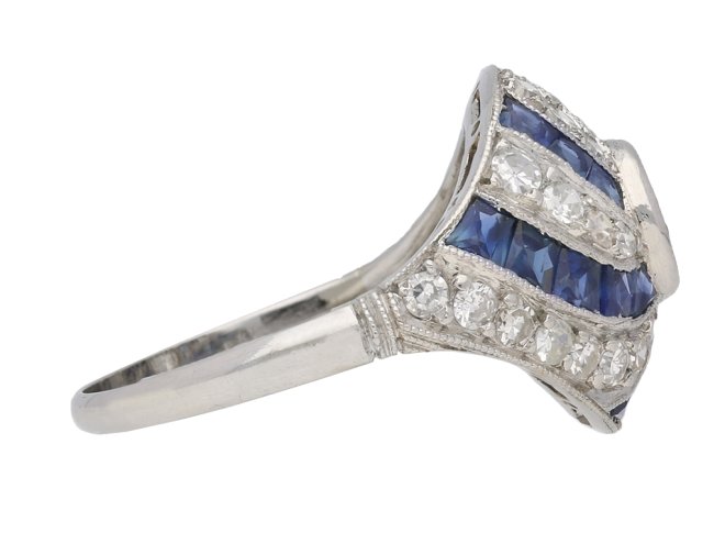 Sapphire and diamond  ring berganza hatton garden