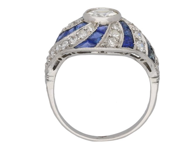 Sapphire and diamond  ring berganza hatton garden