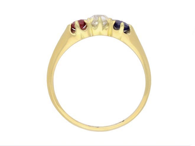 Antique sapphire, ruby and diamond ring, circa 1900 hatton garden