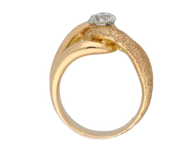 Old cut solitaire diamond cocktail ring berganza hatton garden